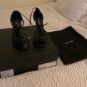 Saint Laurent Cassandra Black Heels